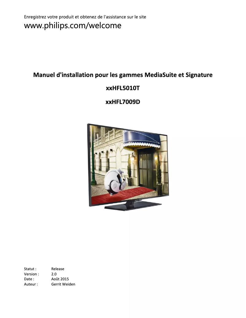 Image de la première page du manuel de l'appareil 48HFL5010T