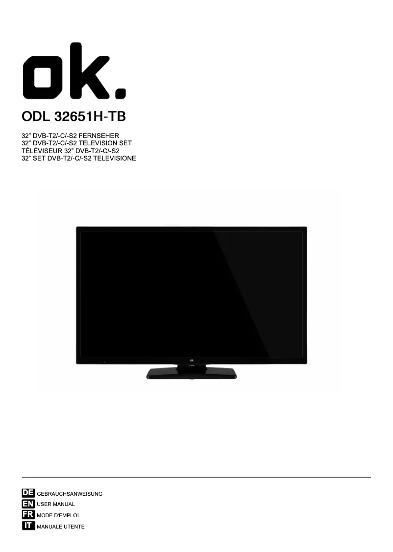 Page n°1 - Manuel utilisateur OK ODL 32651H-TB