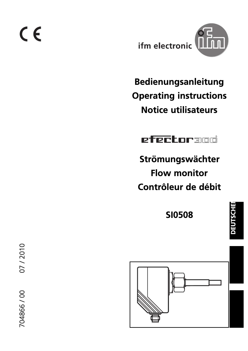 Page n°1 - Manuel utilisateur IFM SI0508