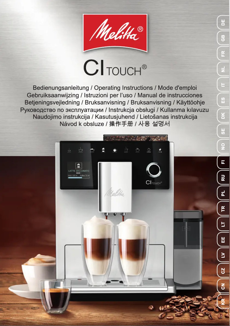 Page n°1 - Manuel utilisateur Melitta CI Touch F630-101