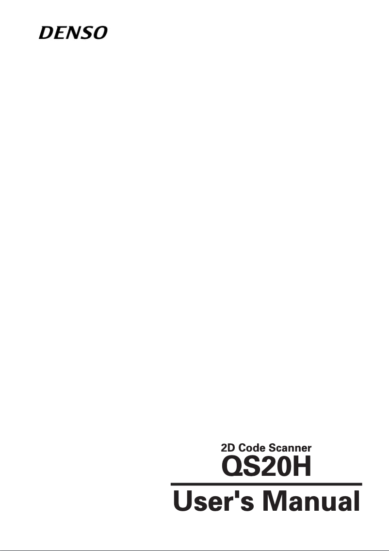 Page n°1 - Manuel utilisateur DENSO QS20H-I-U