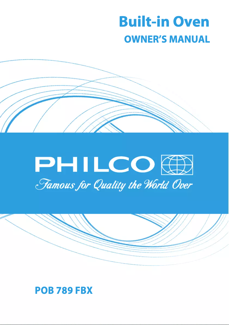 Page n°1 - Manuel utilisateur Philco POB 789 FBX