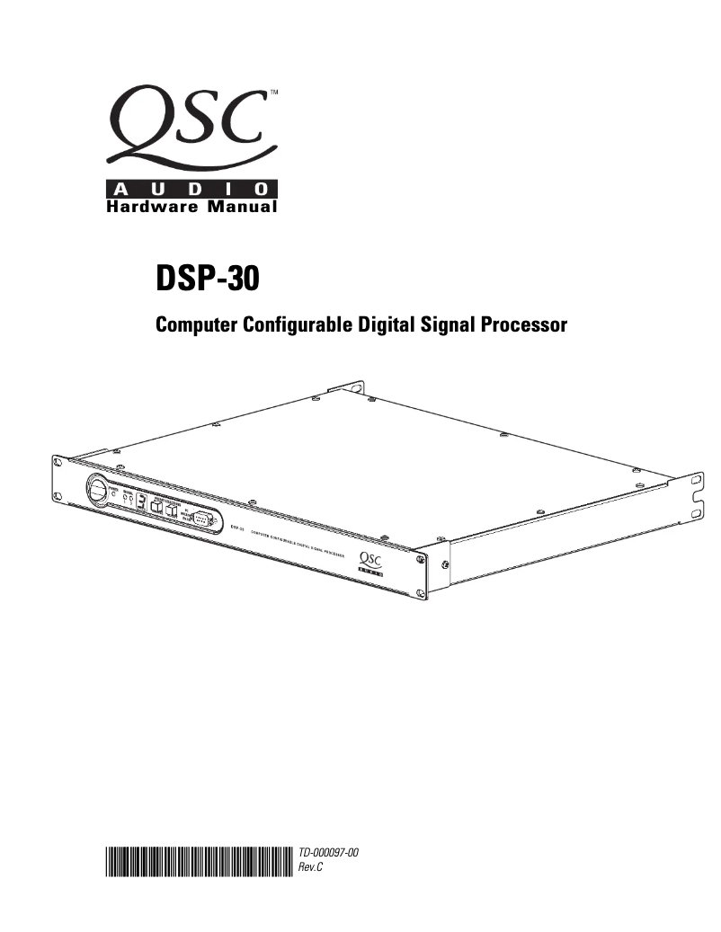 Image de la première page du manuel de l'appareil DSP-30