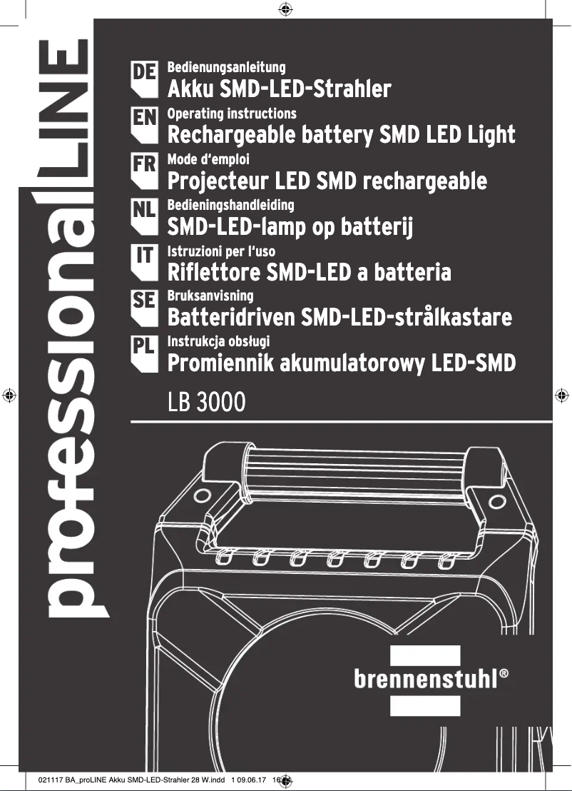 Page 1 de la notice Manuel utilisateur Brennenstuhl professionalLINE LB 3000