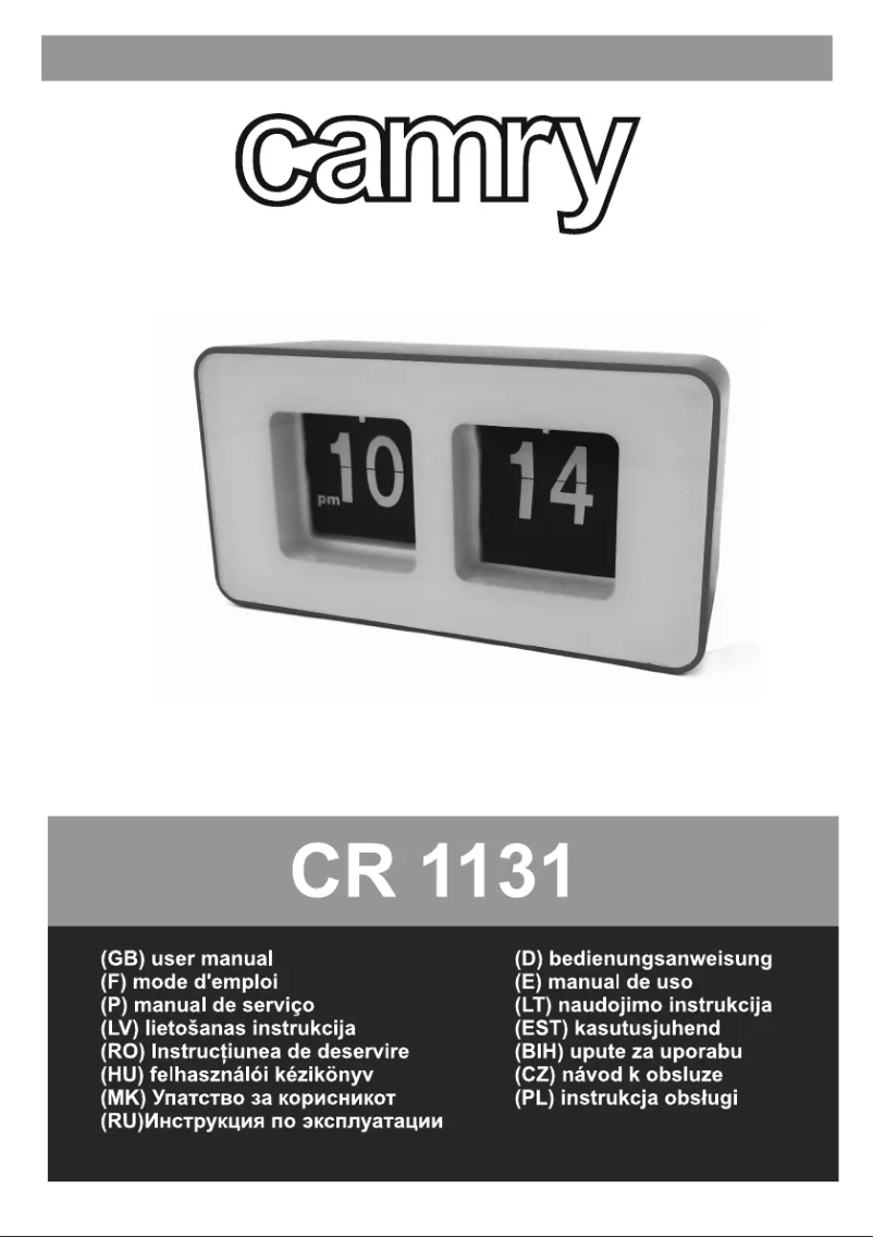 Image de la première page du manuel de l'appareil CR 1131