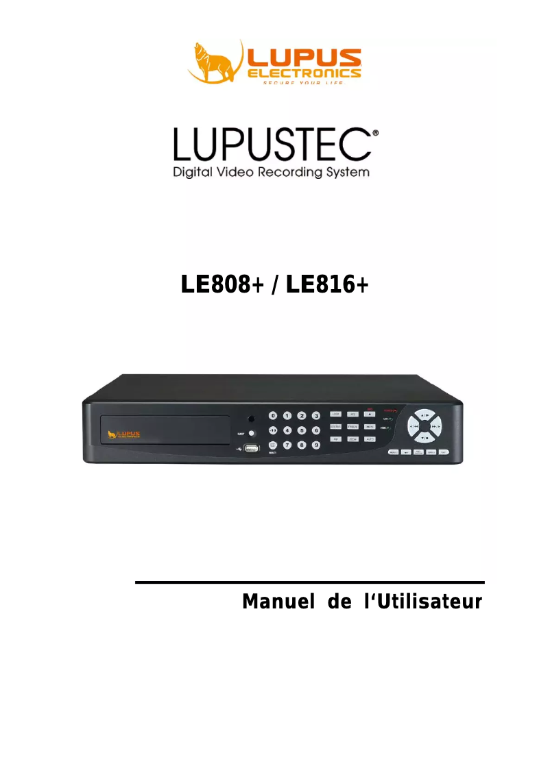 Página 1 del manual Manual de usuario Lupus Electronics LE808 Plus