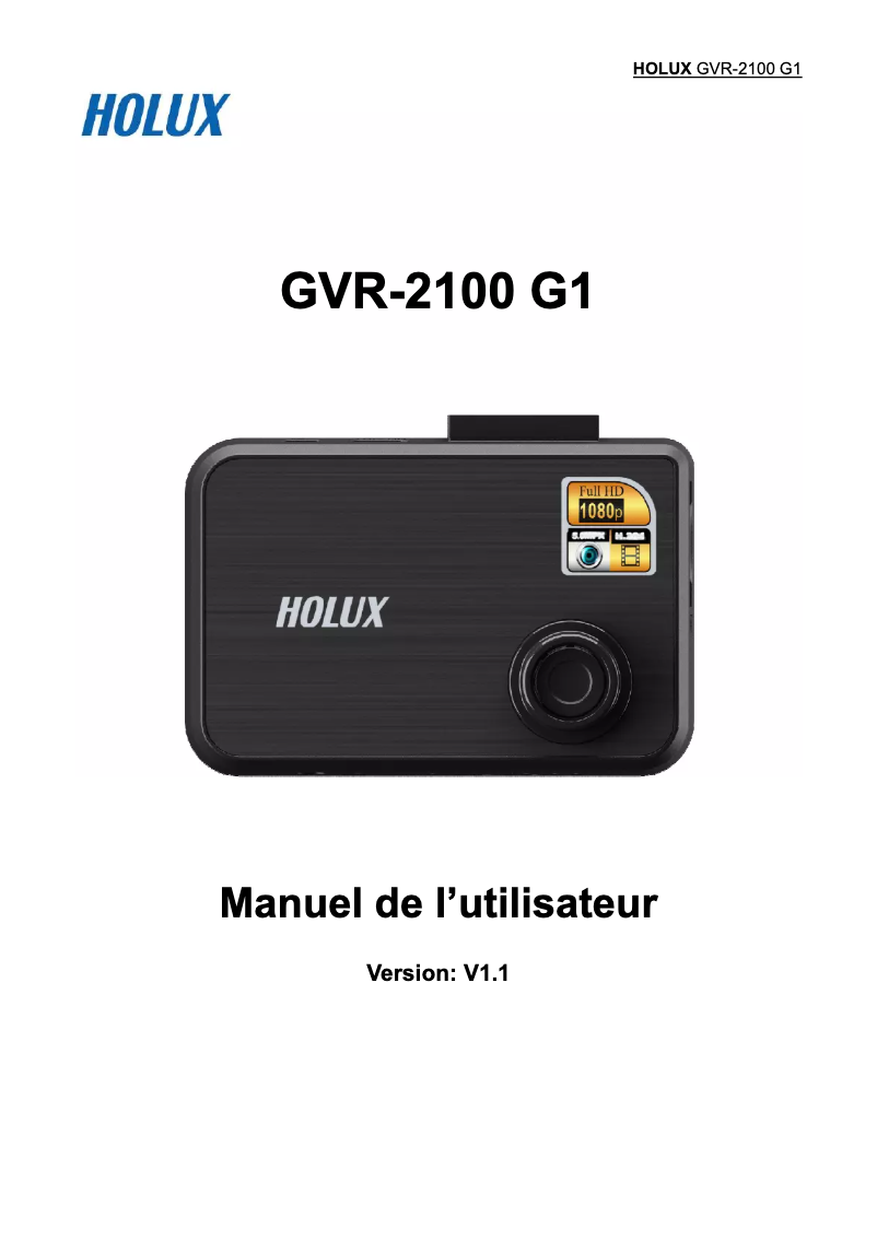 Página 1 del manual Manual de usuario Holux GVR-2100 G1