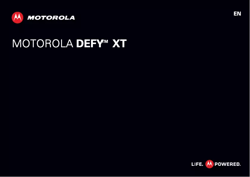 Image de la première page du manuel de l'appareil Defy XT535