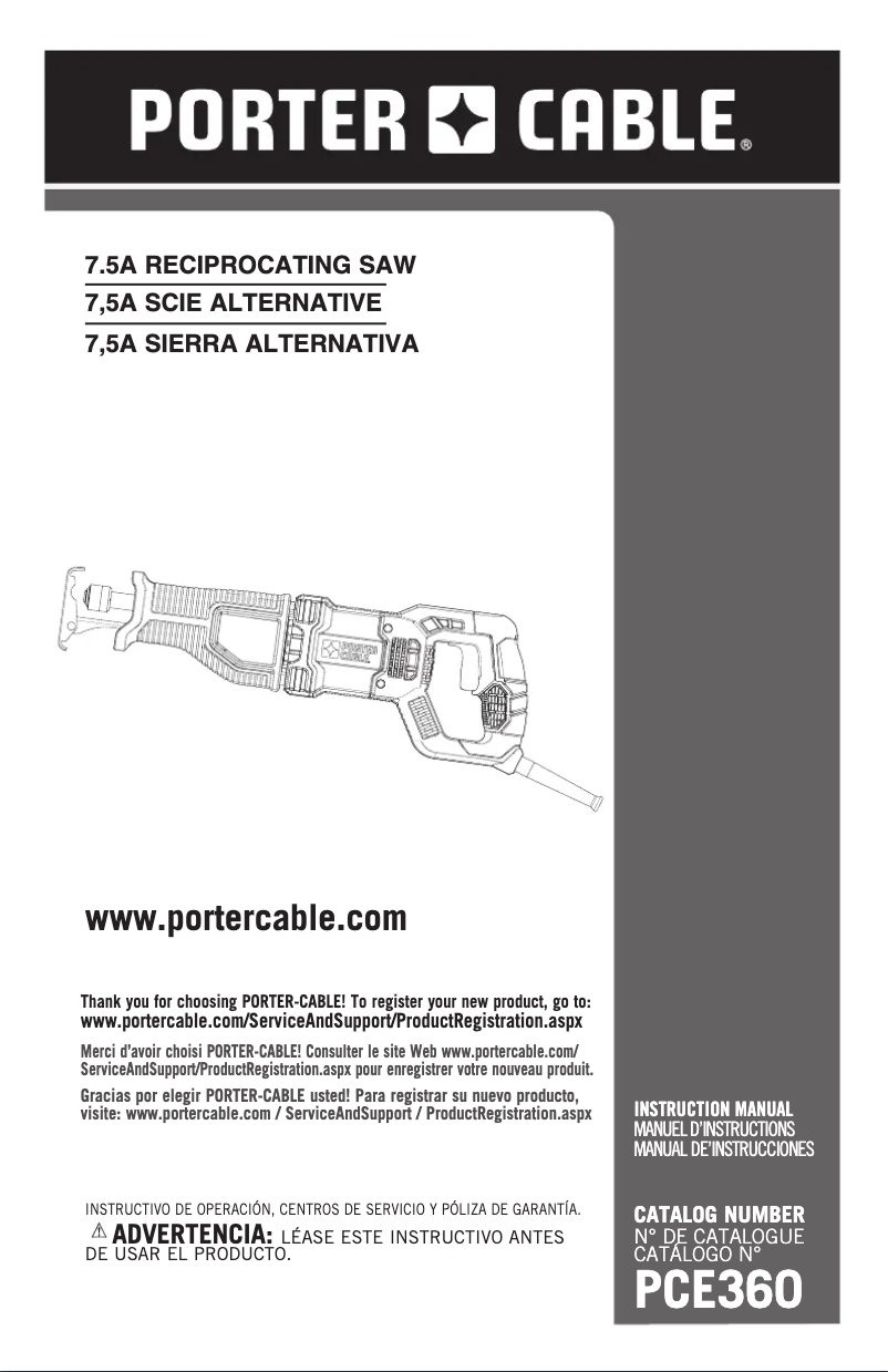 First page image of the manual for PCE360