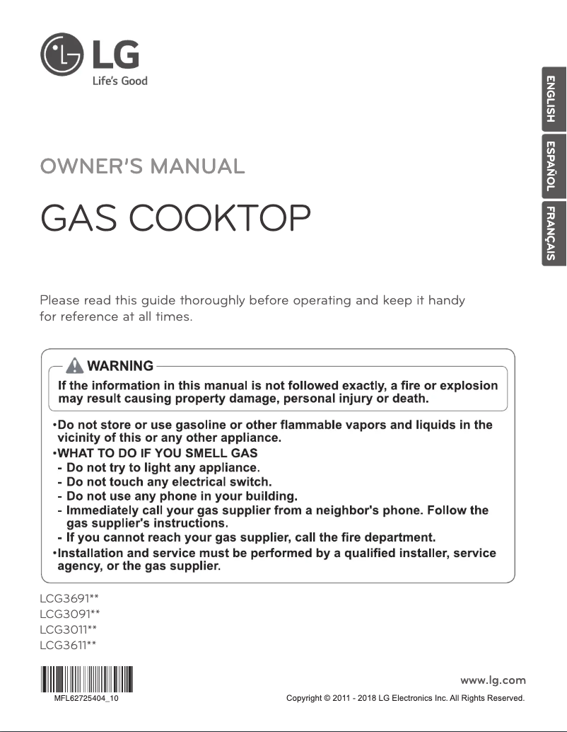 Página 1 del manual Manual de usuario LG LCG3691ST