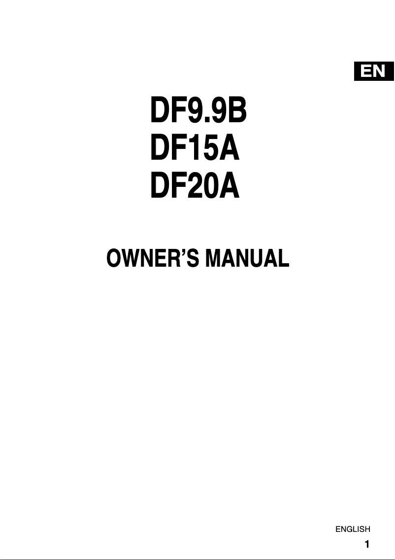 Image de la première page du manuel de l'appareil DF9.9B