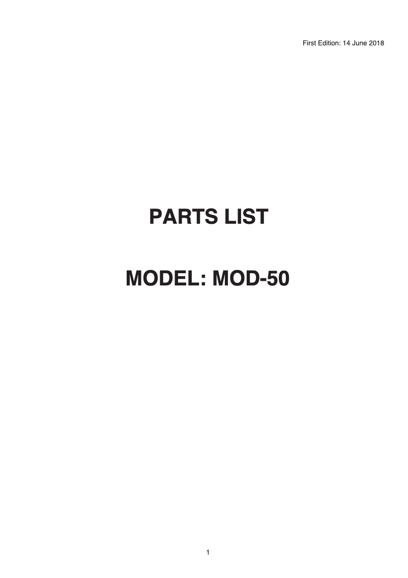 Page 1 de la notice Fiche technique Janome MOD-50