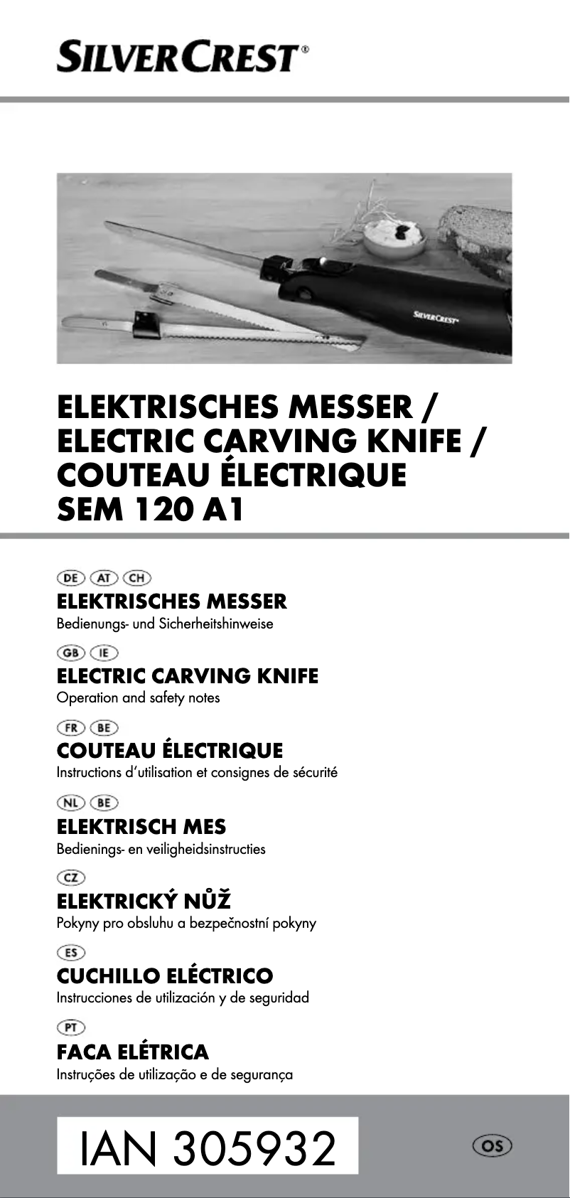 Image de la première page du manuel de l'appareil SEM 120 A1