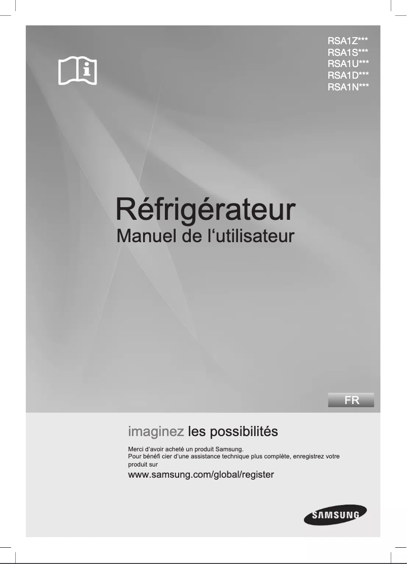 Page 1 de la notice Manuel utilisateur Samsung RSA1DTMH