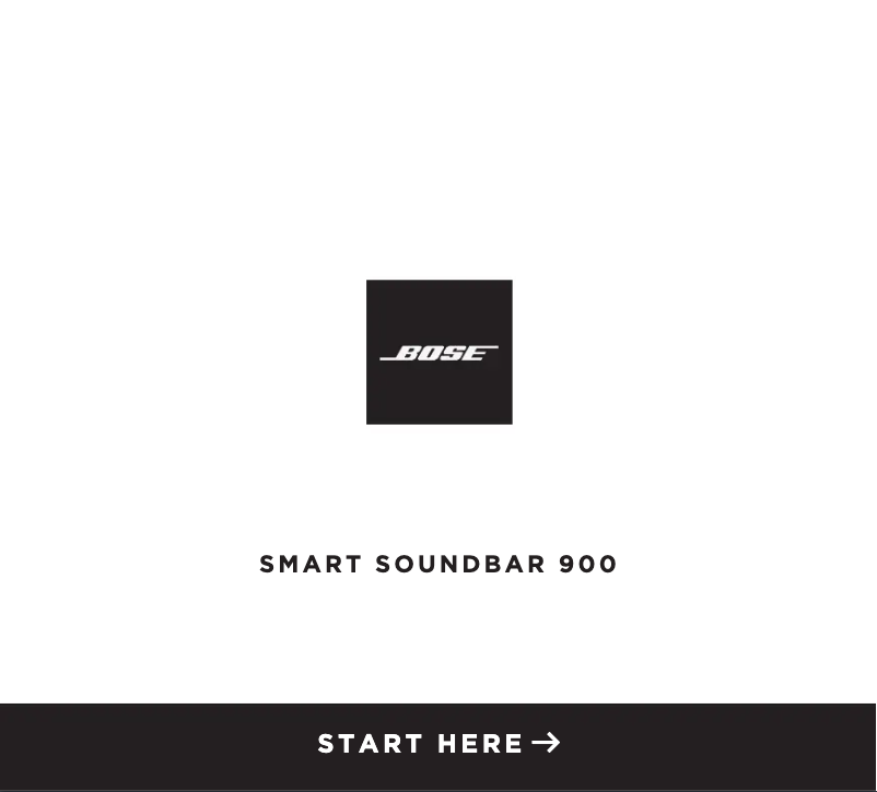 Image de la première page du manuel de l'appareil Smart Soundbar 900