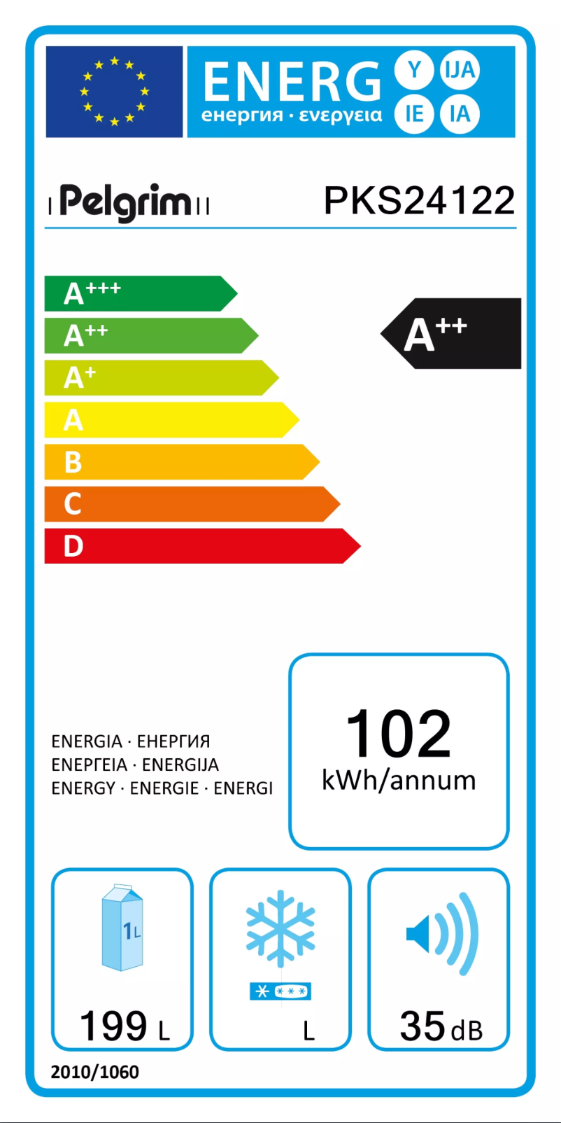 Page n°1 - Label énergétique Pelgrim PKS24122