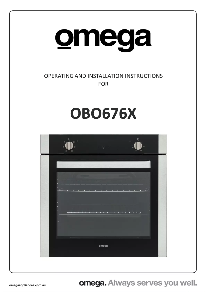 Page n°1 - Manuel utilisateur Omega OBO676X