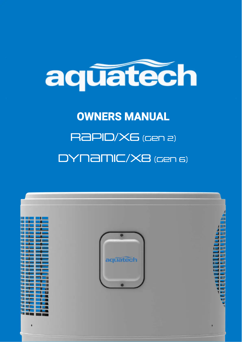 Page 1 de la notice Manuel utilisateur AquaTech DYNAMIC/X8