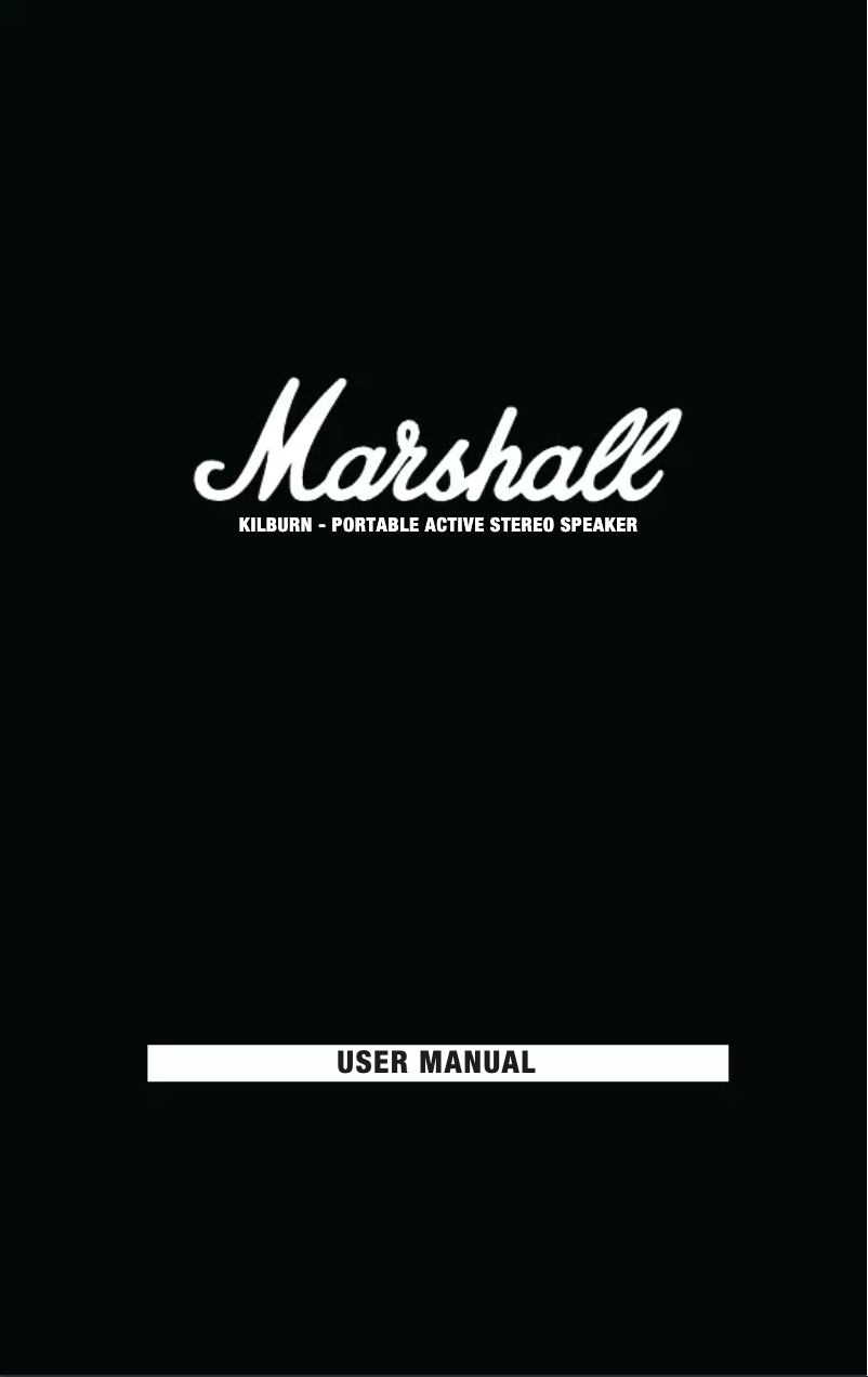 Page n°1 - Manuel utilisateur Marshall Kilburn