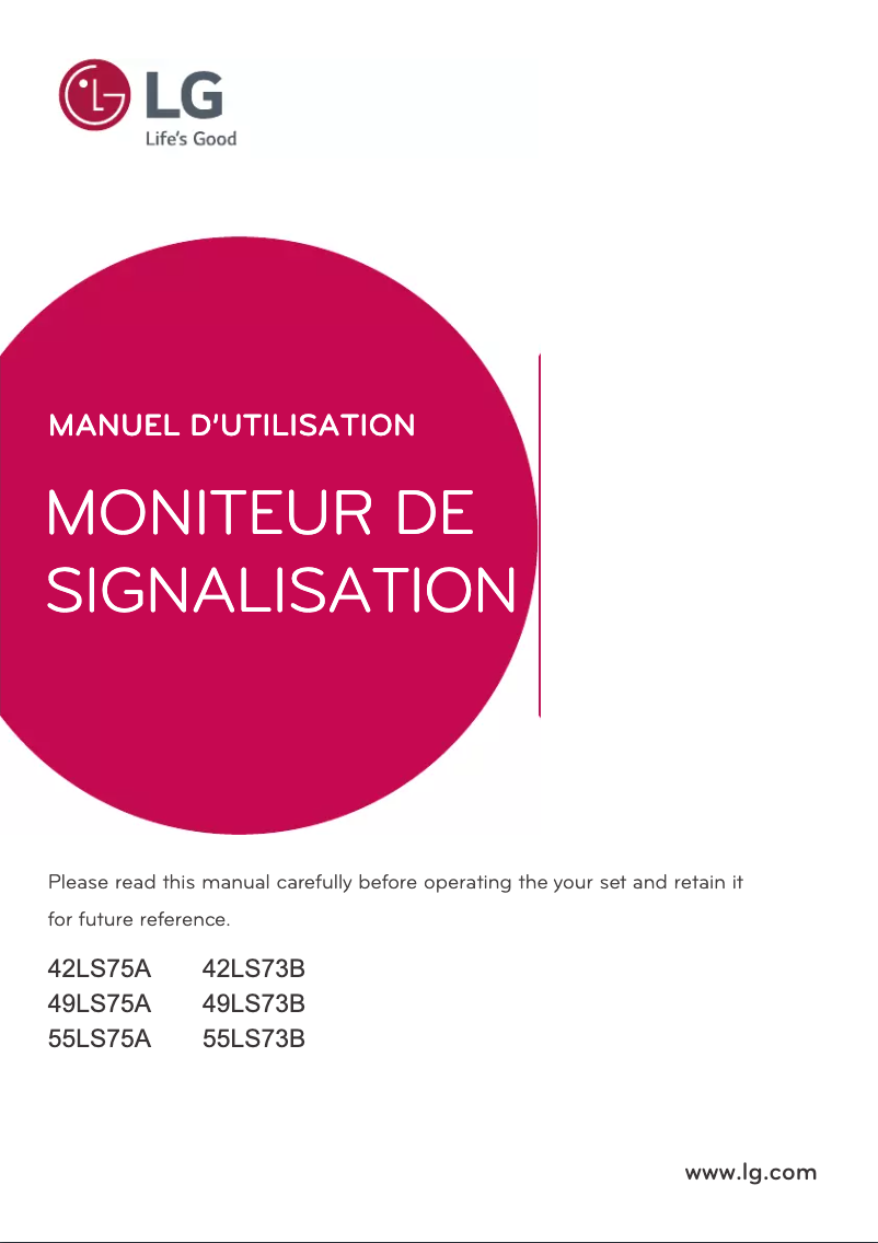 Página 1 del manual Manual de usuario LG 42LS75A