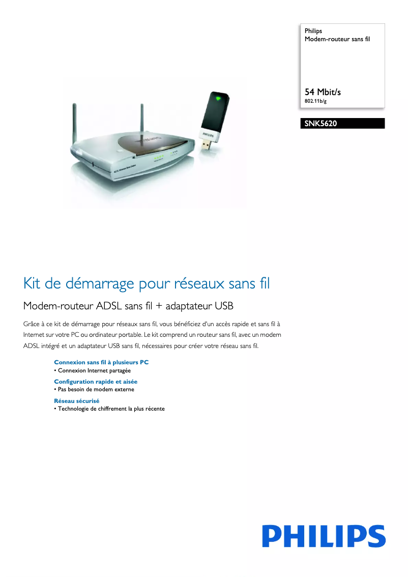 Image de la première page du manuel de l'appareil SNK5620