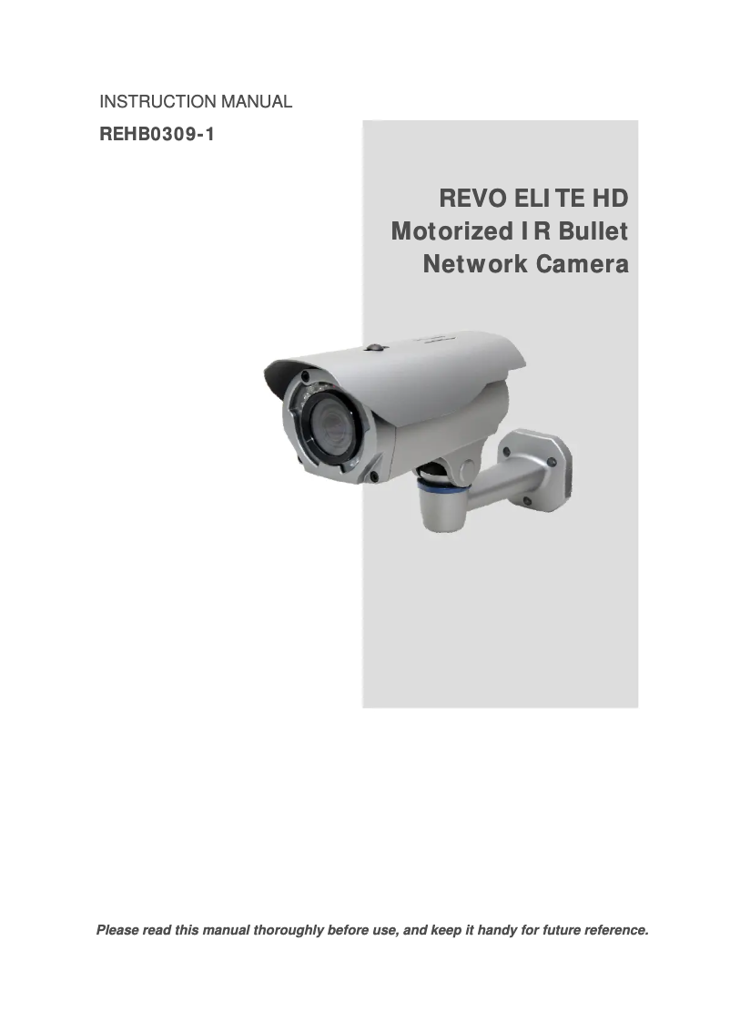 Image de la première page du manuel de l'appareil Elite REHB0309-1