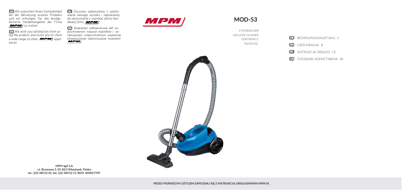 Página 1 del manual Manual de usuario MPM MOD-53