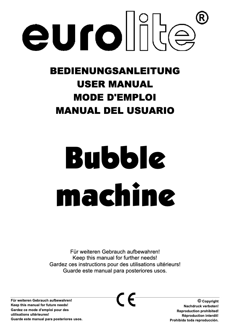 Page 1 de la notice Manuel utilisateur Eurolite 51705100