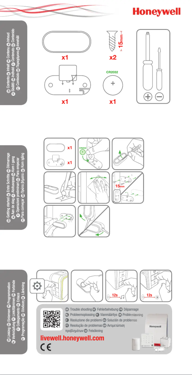 Page n°1 - Manuel utilisateur Honeywell DCP311G