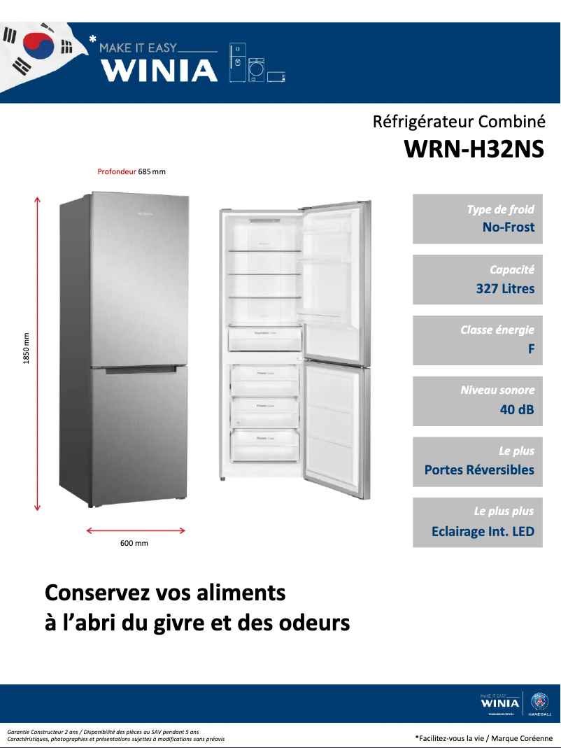 Image de la première page du manuel de l'appareil WRN-H32NS