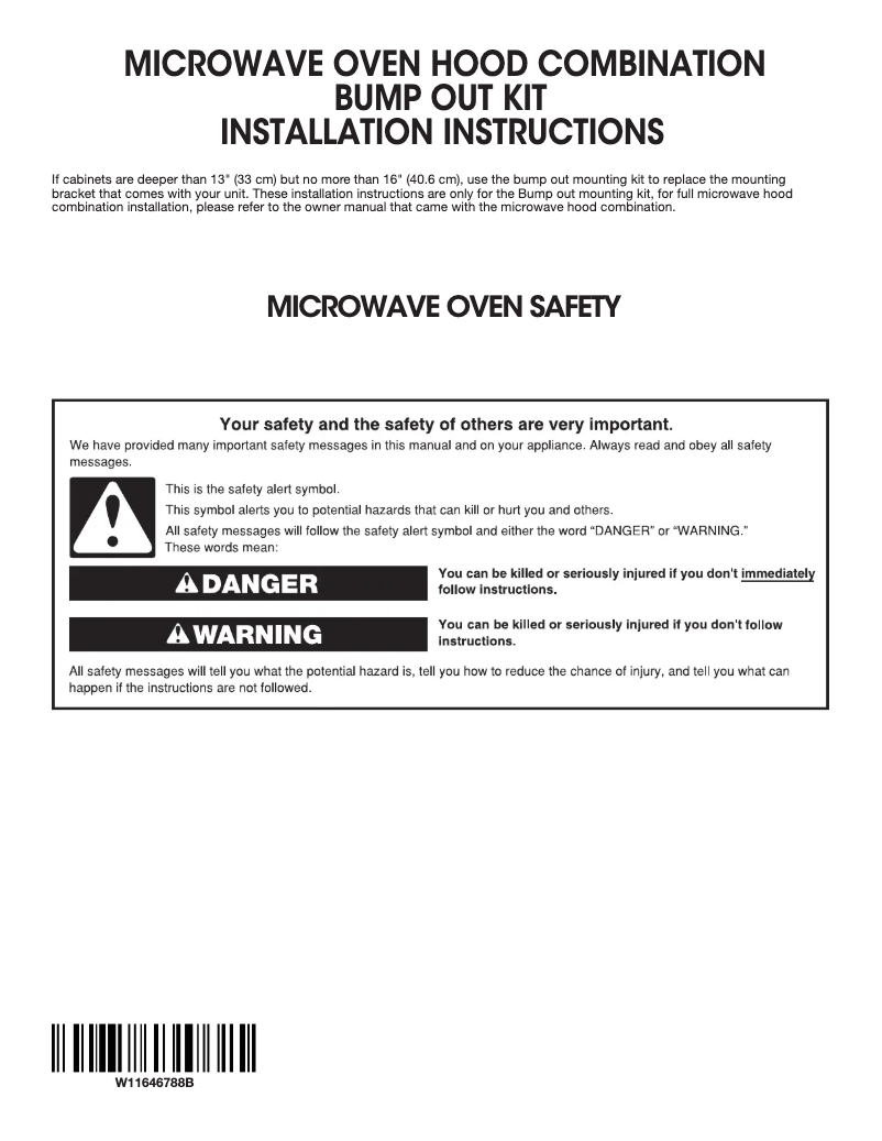 Page 1 de la notice Guide d'installation Maytag MMMF8030PZ