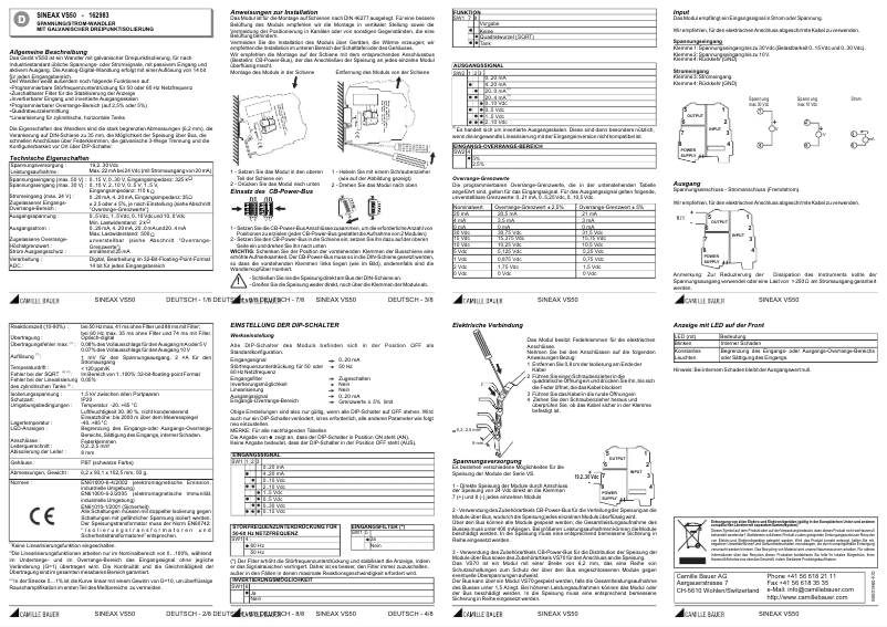 Page 1 de la notice Manuel utilisateur Gossen Sineax VS50