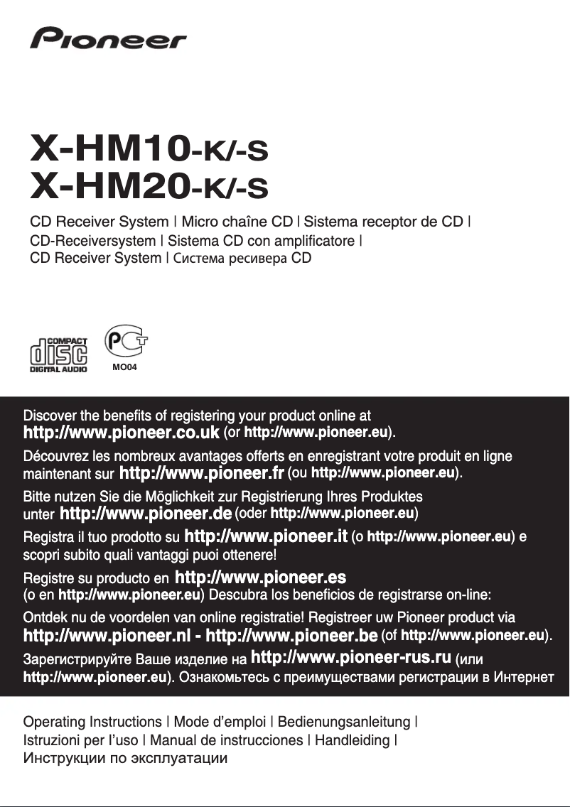 Image de la première page du manuel de l'appareil X-HM10