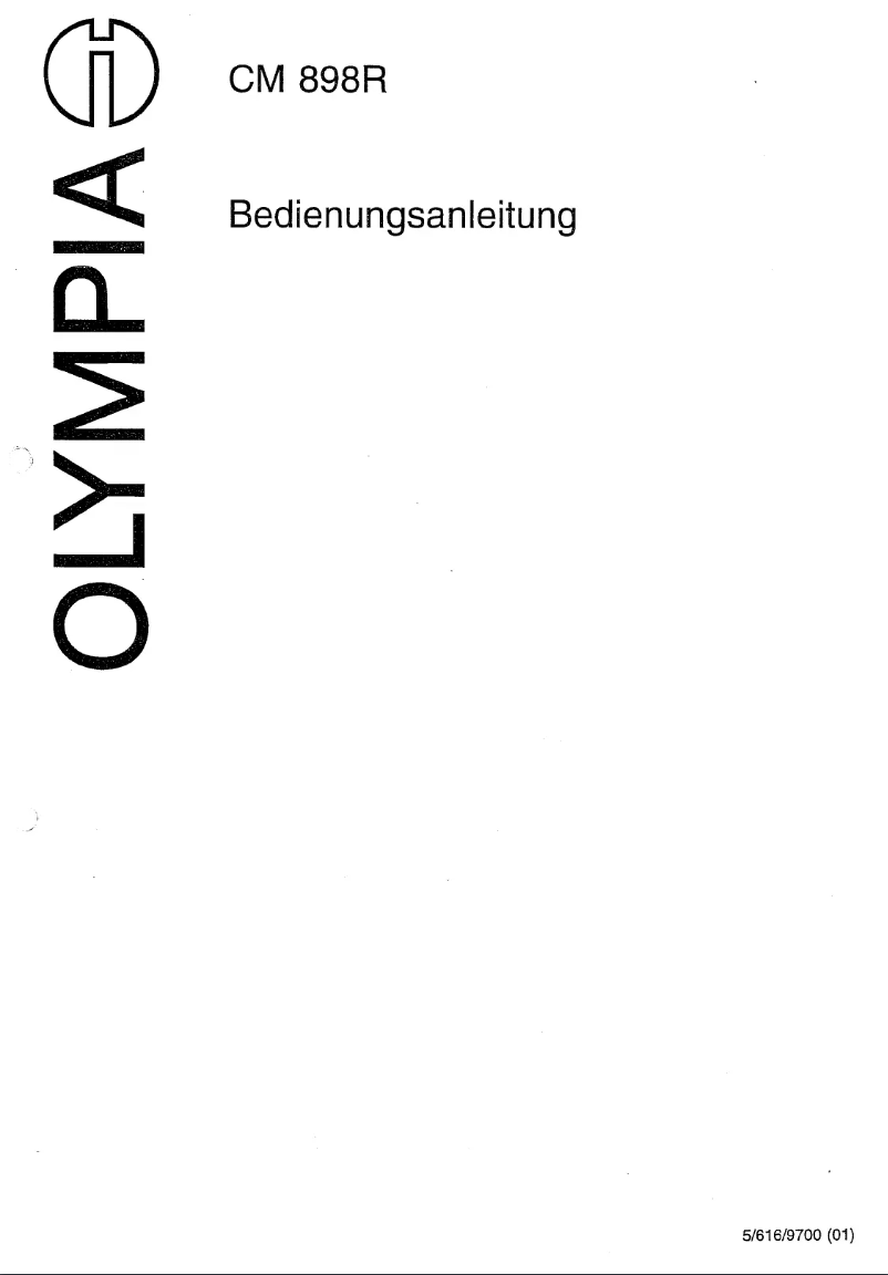 Page n°1 - Manuel utilisateur Olympia CM 898R