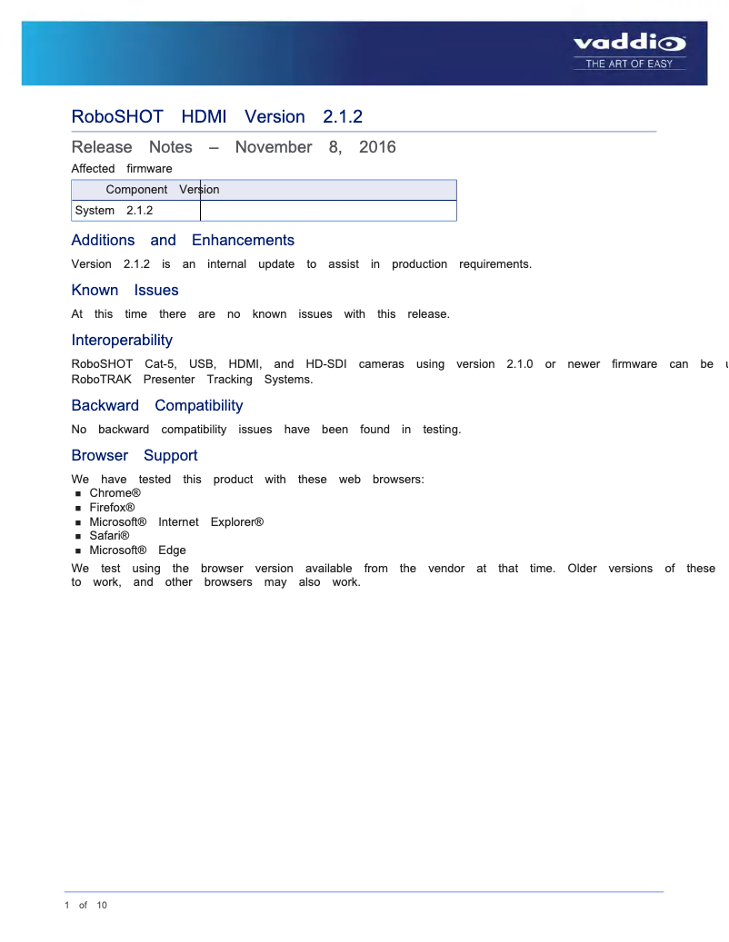 Image de la première page du manuel de l'appareil ROBOSHOT 12 HDMI