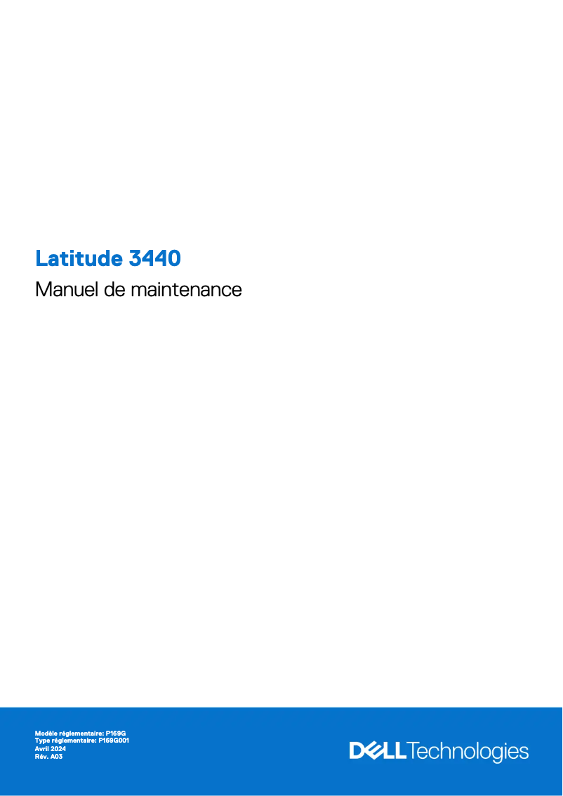 Image de la première page du manuel de l'appareil Latitude 3440