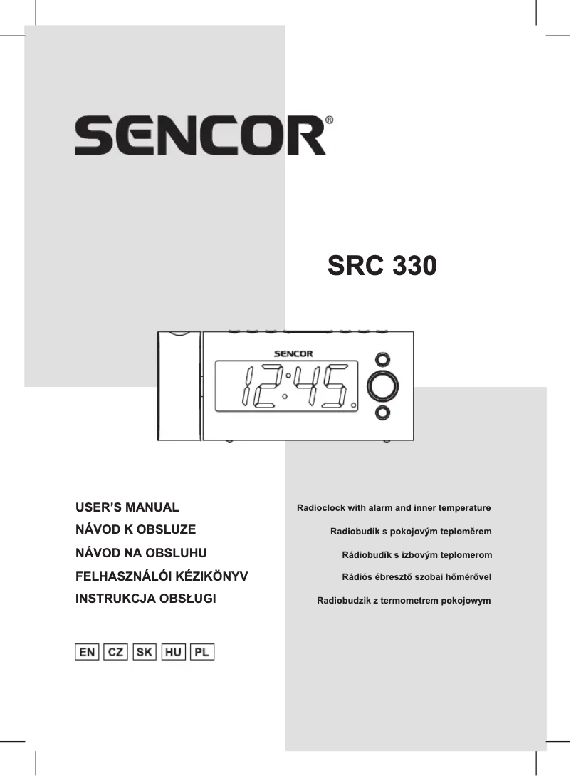 Imagen de la primera página del manual del dispositivo SRC 330 GN