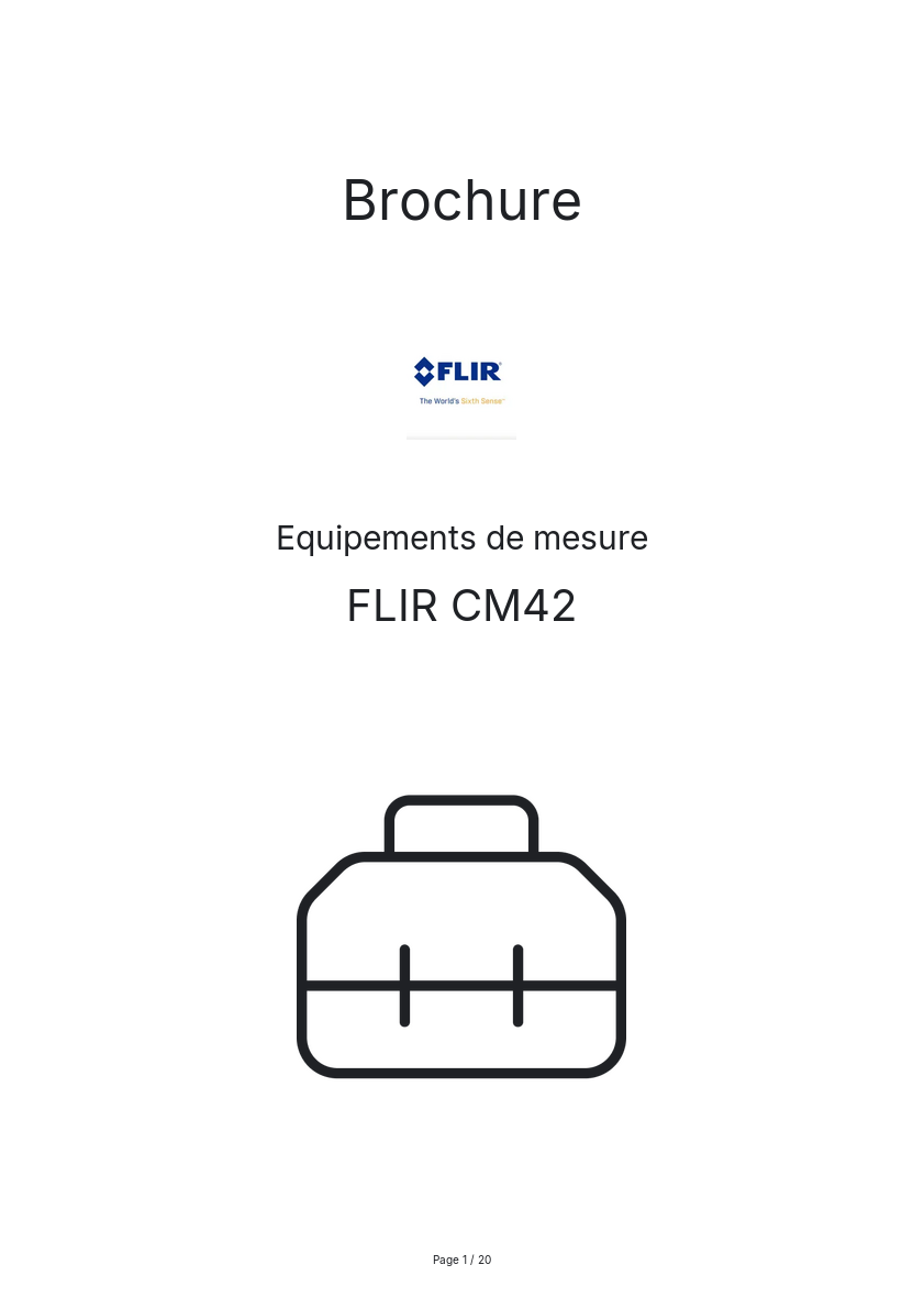 Image de la première page du manuel de l'appareil CM42