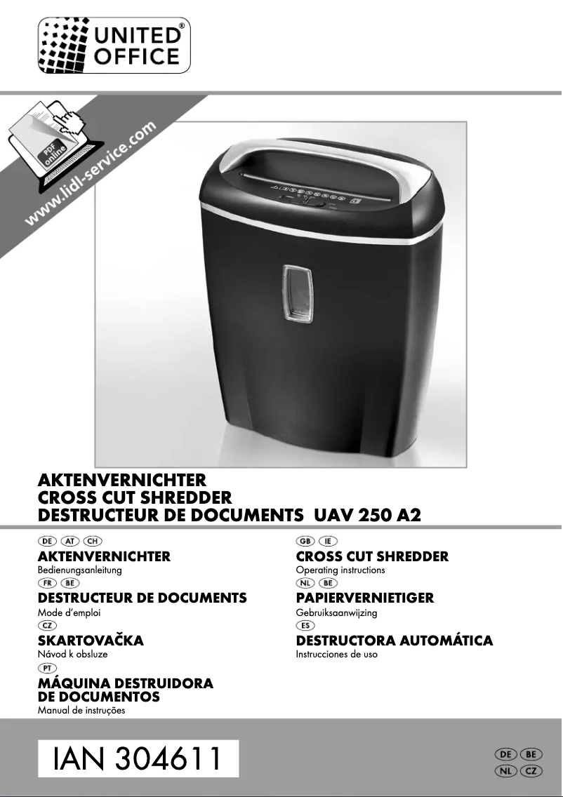 Page 1 de la notice Manuel utilisateur United Office UAV 250 A2