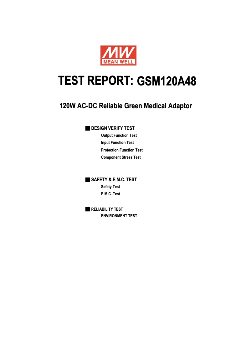 Page 1 de la notice Fiche technique Mean Well GSM120A48-R7B