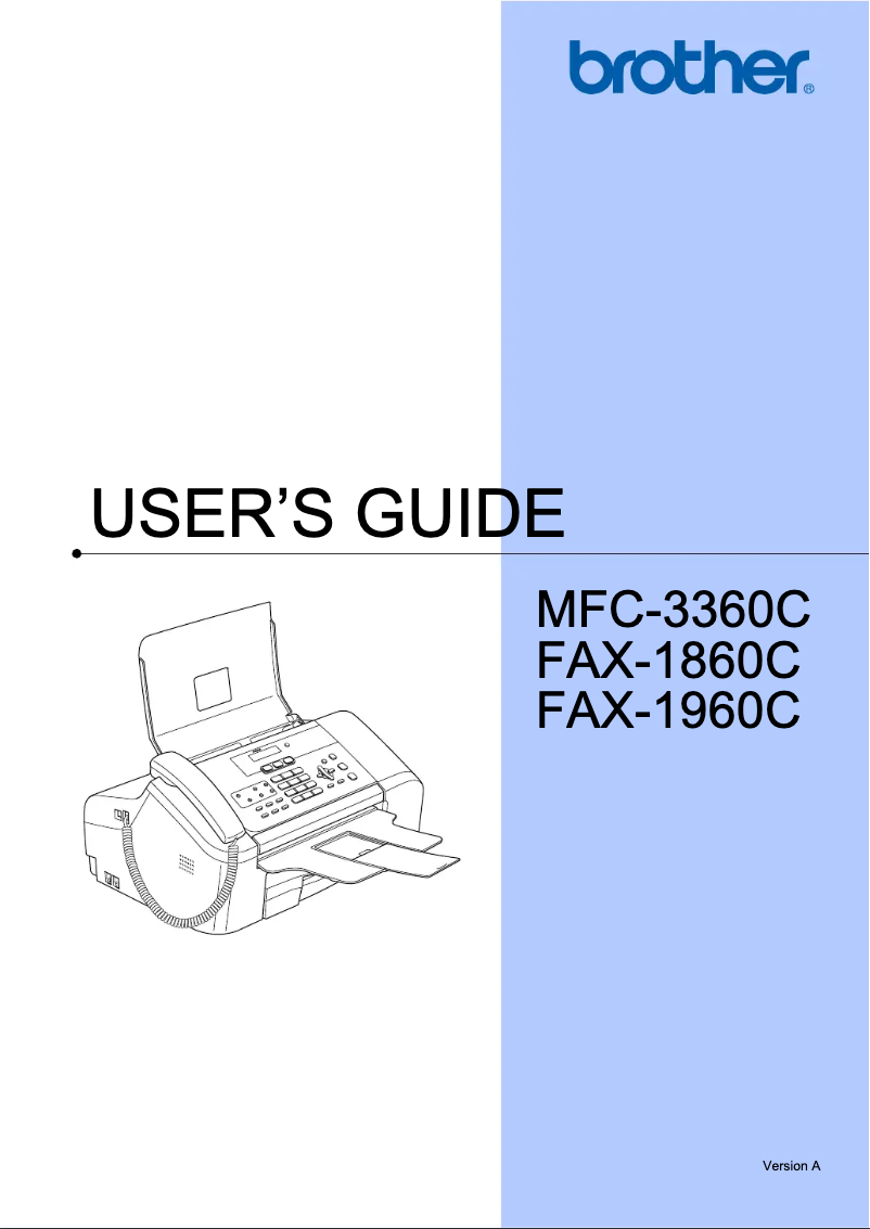 Page n°1 - Manuel utilisateur Brother MFC 3360