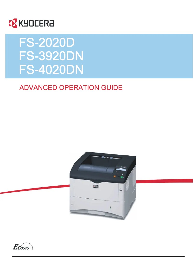 Page n°1 - Manuel utilisateur Kyocera FS-4020DN