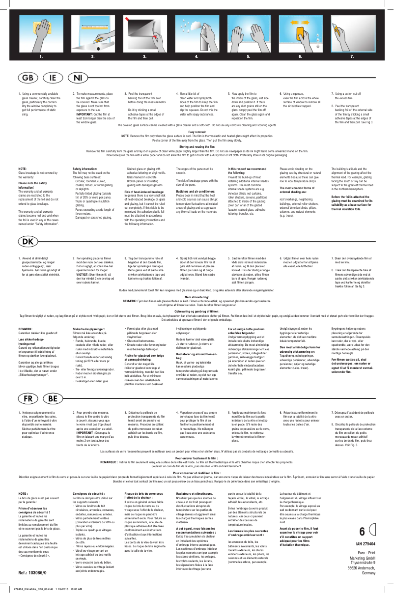 Page 1 de la notice Manuel utilisateur Powerfix IAN 279404