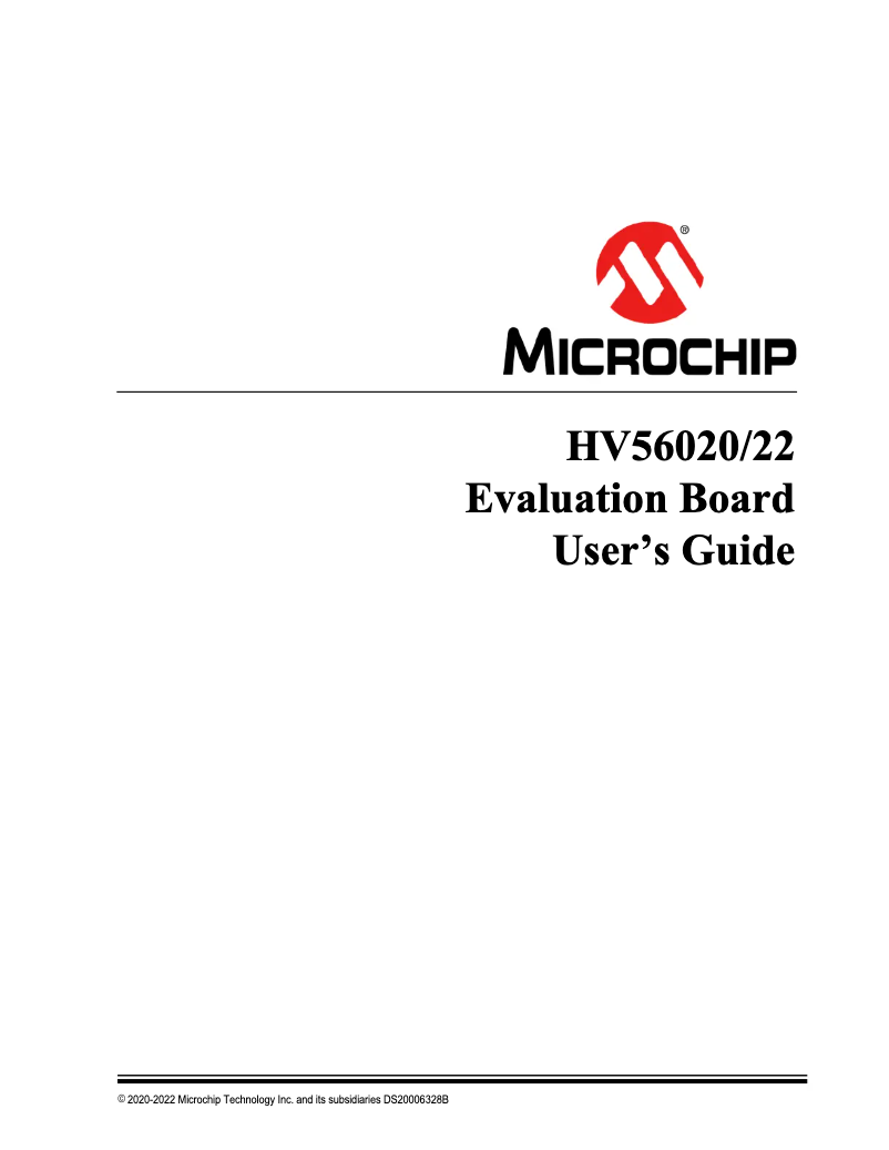 Page 1 de la notice Manuel utilisateur Microchip HV56020/22
