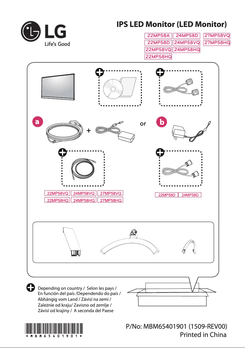 Image de la première page du manuel de l'appareil 24MP58VQ