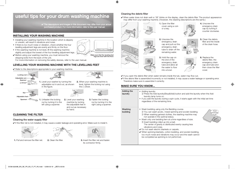 Page n°1 - Manuel utilisateur Samsung WF18H5200AP