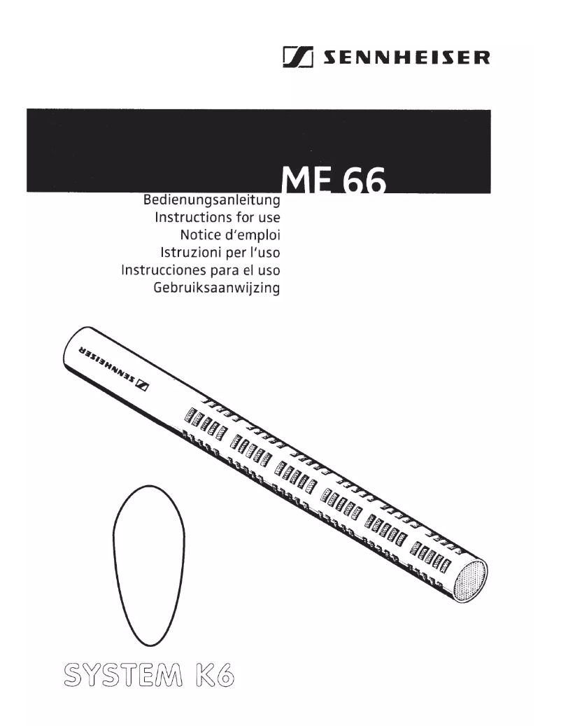 Page 1 de la notice Mode d'emploi Sennheiser ME 66