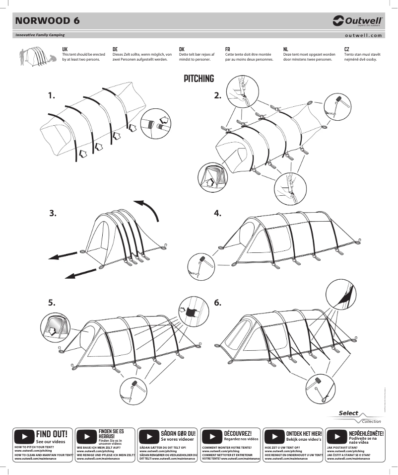 Page 1 de la notice Manuel utilisateur Outwell Norwood 6