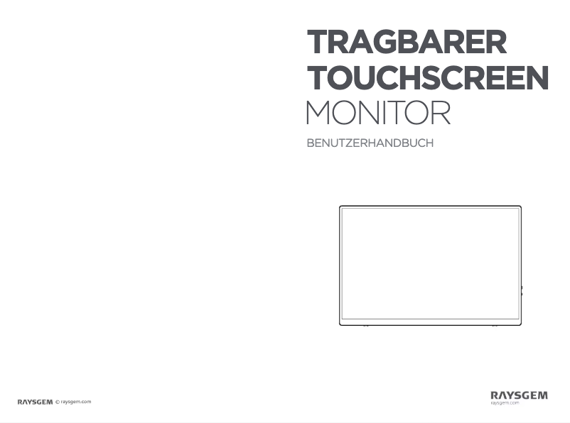 Page n°1 - Manuel utilisateur Raysgem RC140PTM