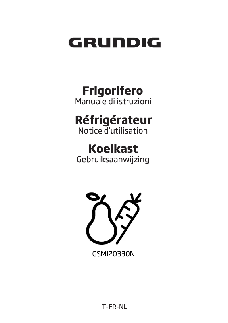 Page 1 de la notice Manuel utilisateur Grundig GSMI20330N